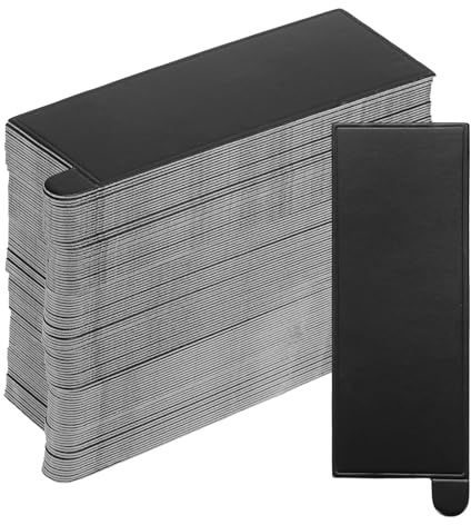 sourcing map 100pcs Mini Cake Boards, Mousse Cake Cardboards Rectangle Cake Bases Plates Cupcake Dessert Displays Base Tray for Cupcakes, Cakes Base - Grease Proof (Black)