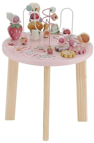 Little Dutch 7341 Holz Aktivitätstisch/Spieltisch - Fairy Garden rosa