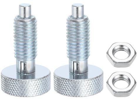 sourcing map 2pcs Spring Plunger M12x1.75 Thread Size Pin Dia.3mm Retractable Quick Release Pins Carbon Steel Lock Out Type Index Plunger for Industrial Equipment