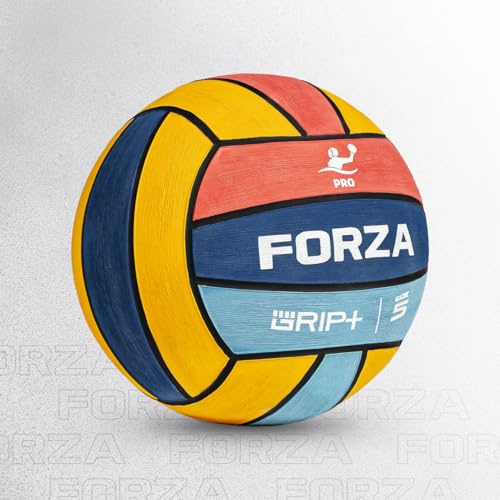 FORZA Wasserball Pro Match Ball | Professioneller, von der FINA zugelassener Wettkampf-Wasserball mit Premium Grip+-Technologie – mehrere Größen