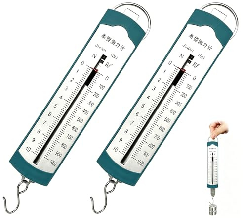 Newton-Messgerät, 10 N, Federmesser, Dynamometer für Physik, mechanisches Experimentierinstrument für Bildung, Unterricht, 2 Stück