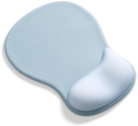 AOKSUNOVA Mauspad Ergonomisch Mouse Pad mit Handauflage Mousepad mit Gelkissen Ergonomisches Maus Pad mit Handgelenkauflage Grau-Blau