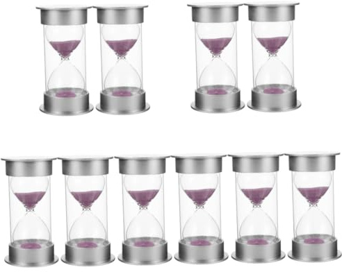 Toyvian 10pièces Sablier Décoratif Borosilicaté Minuteur pour Décoration De Bureau Et Original