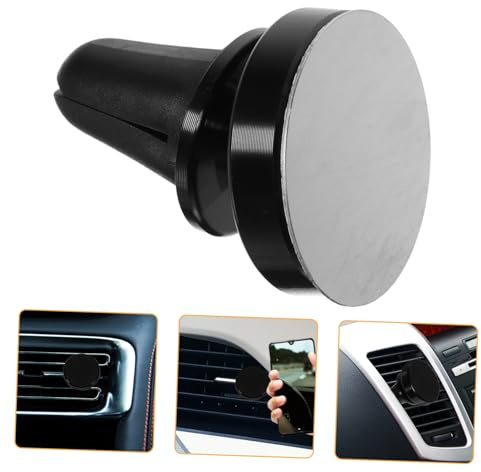 DIYEAH Soporte Magnético para Teléfonos el Aire Acondicionado del Coche Compatible con Smartphones y Mini Tablets Diseño y Base de Color Negro