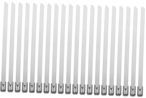 Lurrose 100piezas Abrazaderas De Acero Inoxidable Para Cables Resistentes Anticorrosión y Impermeables Para Exterior Uso Múltiple Organización y Sujeción Segura