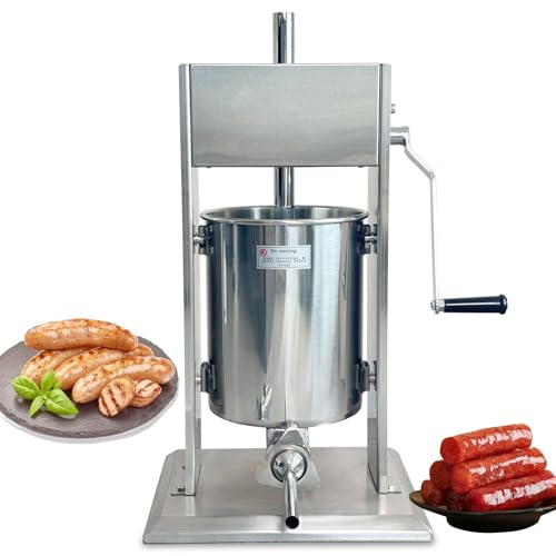 Macchina per salsicce verticale, macchina per insaccatrice manuale per salsicce in acciaio inossidabile da 10 litri, anticorrosione per uso domestico e professionale 10L