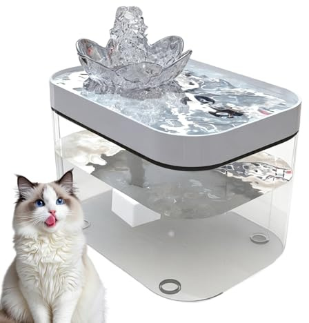 Fuente de agua para gatos – Dispensador de filtro USB para mascotas – Fuente de agua automática silenciosa para gatos, para perros, gatitos, interiores y animales domésticos