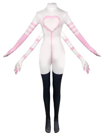 Yulefly Hazbin Hotel Angel Dust Cosplay Anime Cosplay Mujer Mono Ángel Polvo Disfraces Halloween Carnaval XL