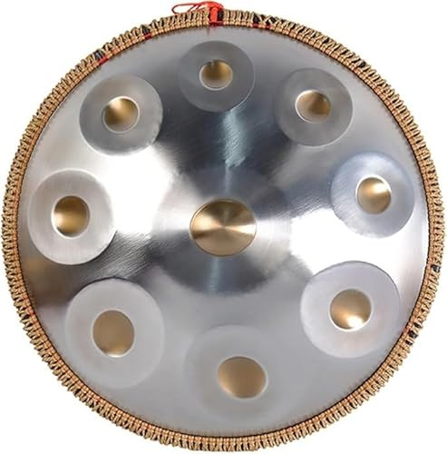 Handpan Drum 12 notas 22 pulgadas acero adulto 440Hz/432Hz Hand Pan for principiantes regalo niños meditación con bolsa suave(9 Notes)
