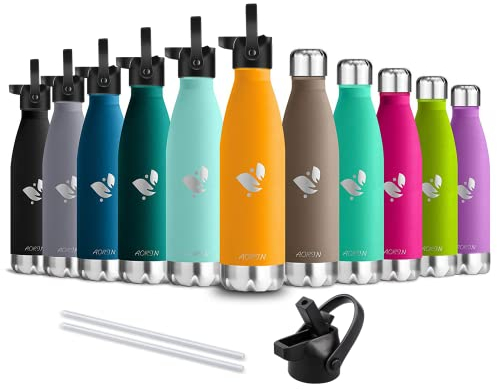 AORIN Vakuum-Isolierte Trinkflasche - 750ml - Wasserflasche BPA-Frei,24 H Kühlen & 12 H Warmhalten, Ideale Thermosflasche für Kinder, Schule, Sport, Outdoor, Fahrrad, Fitness