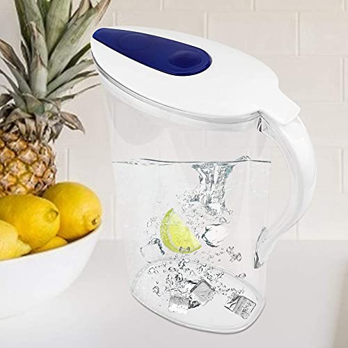 Caraffa per acqua in plastica da 68 once con coperchio, caraffa per acqua di grande capacità per succo di bevande miste