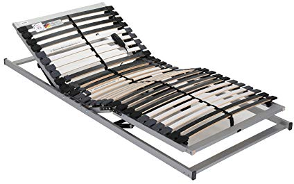BeCo Lattenrost, Luxus E-Move, elektrischer Lattenrost, 90 x 200 cm, 28 Federholzleisten, komplett montiert, Kopf-und Fußteil verstellbar, TÜV geprüft, Made in Germany