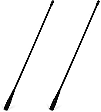 TWAYRDIO UHF/VHF 144/430MHz SAM Male Antenne 39cm High Gain Whip Soft Antenne für Kenwood/YAESU/Vertex Standard VX-3R VX-6R VX-7R (136-174&400-470Mhz) 2-Wege Funkgerät (2er Pack)
