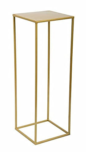 HowHomely Blumenständer Metall Gold 70 cm Hoch - Solider und Robuster Blumenhocker Metall - Pflanzenständer für die Dekoration in Wohnzimmer Schlafzimmer oder Büro