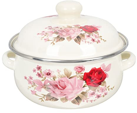 Marmite À Soupe Émaillée Épaissie À Fond Plat Casserole À Ragoût Binaurale Pour Cuisine Pot De Médecine Chinoise Pour Fêtes