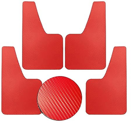 Schmutzfänger Für Seat Für SEAT Für Leon Für ST Für Cupra R Für Mk1 Für Mk2 Für Mk3 Für Ibiza 6l 6j 6k Für Altea Für Arona Für Exeo Schmutzfänger Kotflügel Auto Spritzlappen (Farbe : 4Pcs Red)