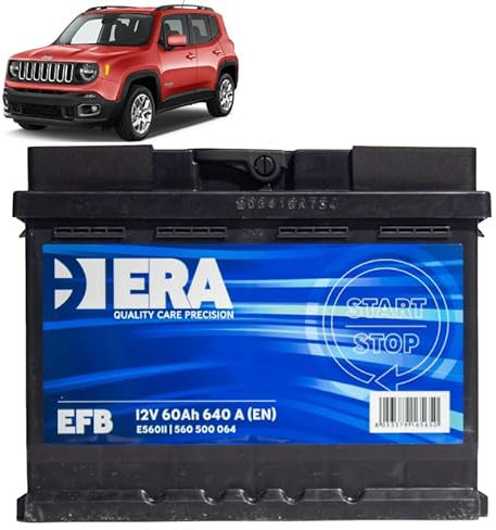 Batteria 60Ah EFB per Jeep Renegade 1.3 T-GDI PHEV benzina 2014+