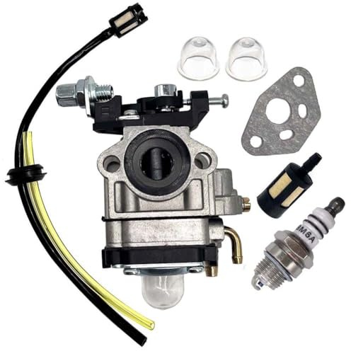 BOOSTI Vergaser mit Zündkerze Benzinschlauch Filter Satz für Hecht 9254 / Fuxtec FX-LB 1.0 Laubsauger