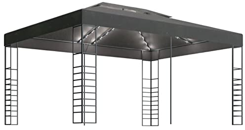 Pavillon, Chaduof Faltpavillon, Pergola, Partyzelt, Standmarkise, Garten Pavillion, Sonnenzelt, Grillpavillon, 3x4 m Anthrazit