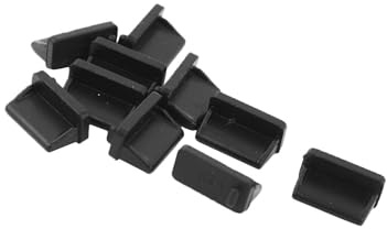 Hihaha Silicone USB Port Cover Protector for Female End 10Pcs Black Durable Material