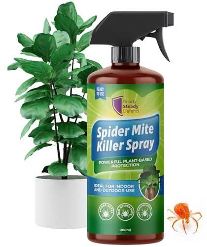 Spider Mite Killer Spray for Plants 200ml – Natural Insecticidal Soap – Kills Red Spider Mites, Aphids, Whiteflies, and More – Ideal for Indoor & Outdoor Use on Fruits, Vegetables, and Flowers