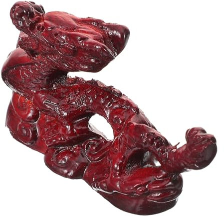 PRETYZOOM Holzfigur Drache Chinesischer Stil Drachenstatue Für Tisch Dekoration Drachenskulptur Feine Handwerkskunst