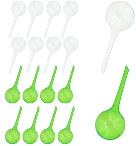 18PCS Plant Watering Globes, Plant Feeders Drip Water 5cm, Automatic Plant Waterer Indoor Self-Watering Waterers System for Outdoor Plants, House Plant Watering Devices(Green & Transparent)