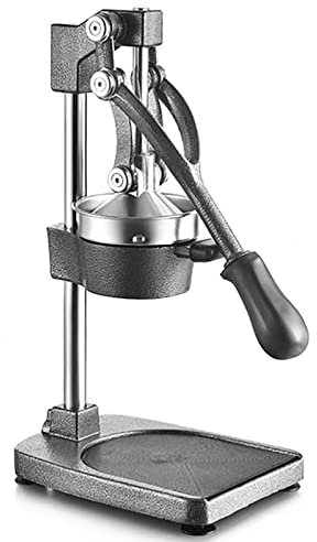 Exprimidor de cítricos de Grado Comercial, exprimidor Manual de Frutas, exprimidor de Jugo de Naranja de Acero Inoxidable de Hierro Fundido para limón, Lima y Granada, Gris