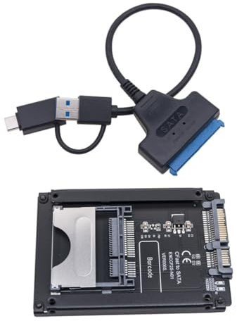 YPREWY Lector de tarjetas portátil SATA3.0 de 22 pines, conversores de carcasa de disco duro para computadoras