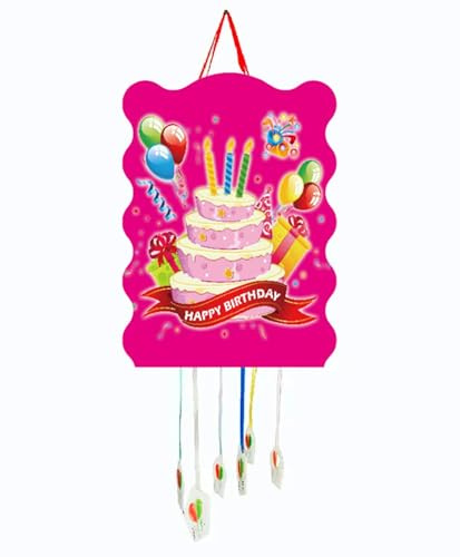 SIDRAL Piñata zum Kindergeburtstag, Pinata für Kinder, Dekoration für Kinderpartys, Jungen und Mädchen, große Pinatas zum Befüllen mit Spielzeug und Süßigkeiten, einfach zu befüllen (Kuchen)