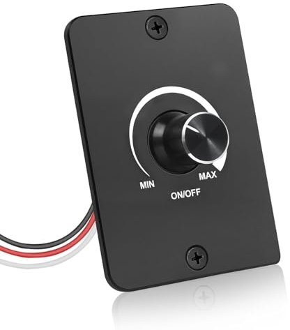 Gerbala DC 12V Dimmer PWM LED Interruttore di Dimming, LED Dimmer 12V 5A 3 Fili, Interruttore di Dimming Stepless Dimming, Senza Sfarfallio, per Camper, Barca, Camion, Roulotte, Rimorchio