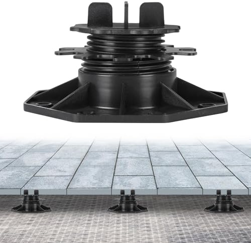 Ansobea 50 stycken styrelager, höjdjusterbar, 35–65 mm terrasslager, justerbara fötter, plattlager för stenplattor, terrassplattor, golvplattor, kakel, lastkapacitet på 400–800 kg