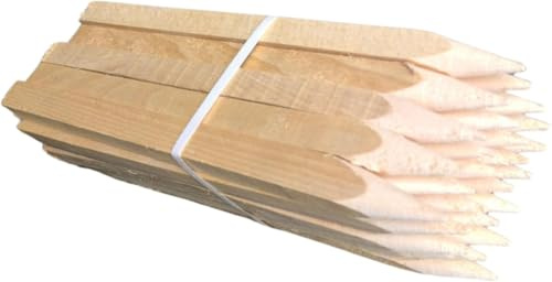 25 Picchetti in Legno di Faggio 140 cm 25×25 mm – Pali Quadrati per Giardino con Punta Robusta, Tutori per Pomodori, Pali da Recinzione e Piante, Segnalatori da Terra