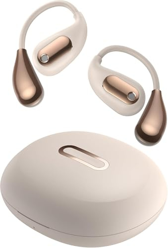 oraolo Open Ear Headphones, Wireless Earbuds with Bluetooth 5.4, Open Ear Earbuds for Running, Sport Earphones with Ear Hooks, 30H Playtime IPX5 Waterproof Headphones for Gym, Fitness (White)