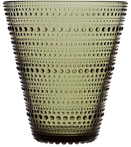 Iittala 1025722 Kastehelmi Vase 154mm, moosgrün, Glas