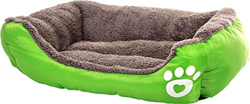 MularStein Hundebett Hundekissen Hundesofa Hundekorb Robust und waschbar auch für Katzen verschiede Größen und Farben (55x42x15, grün)