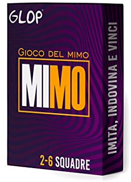 GLOP Mimo - Giochi di Societa - Mettete alla Prova le Vostre Abilità di Mimo - Divertente Gioco per Adulti e Famiglie - Bambini Sopra i 8 anni - Da 2 a 6 squadre