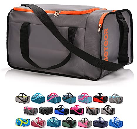 Meteor Borsa Palestra 20 L / 40 L – Borsone Sportivo Uomo Donna, Leggera e Resistente, con Tasca Laterale per Accessori, Ideale per Viaggi e Allenamento
