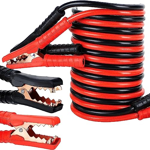 Trintion überbrückungskabel 2X4M Starterkabel LKW Starthilfekabel Autobatterie Notfall Kabel 2000Amp 12/24V den Schnellstart verwicklungsfreies mit Aufbewahrungstasche für Benzin und Dieselmotoren PKW