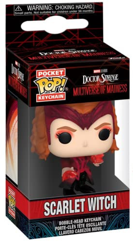 Funko Pop! Keychain Marvel: - Scarlet Witch - Doctor Strange - Neuartiger Schlüsselanhänger - Vinyl-Minifigur Zum Sammeln - Strumpffüller - Geschenkidee - Offizielle Handelswaren - Movies Fans