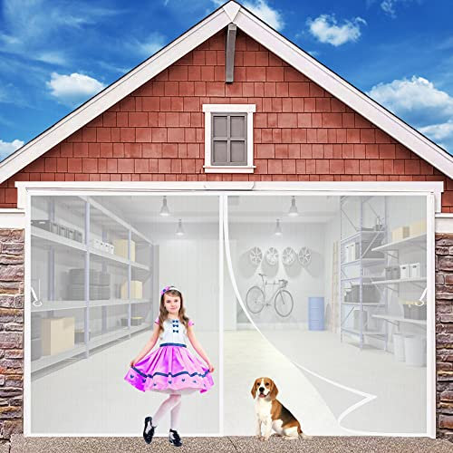 Fly Screen Door Windows to Open & Close, 235x200cm, Self-Adhesive Insect Screen Roller Blind Keep Fly Bug Out, Customizable, White