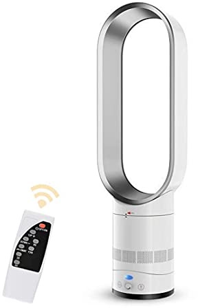 SABYDICAR Bladeless Fan,Tower Fan with Remote Control,Desktop Floor-Standing Air Purifier Leafless Fan,Oscillating Wind Supply,Noiseless Cooling Fan for Home, Office Using,16-inch