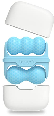 Ice Roller Double Ended, Ice Roller for Face & Eye Puffiness Relief, Ice Face Roller Massager for Migraine Pain, 2 in 1 Facial Ice Roller Skin Care Tool for Whole Body Minor Injury Cold Compress