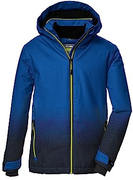 killtec Jungen Skijacke ist wasserdicht/Funktionsjacke mit Kapuze und Schneefang KSW 177 BYS SKI JCKT, blau, 140, 39899-000