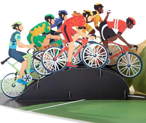 Cardology - Cycling Pop-Up Card | 3D Mountain Bike Greetings for Birthday, Fathers Day or Mothers Day