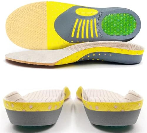 Gel-Einlegesohlen für Herren und Damen, Linderung und Vorbeugung von Fußschmerzen, Knien und Rücken, speziell für Plantarfasziitis, Fersensporn und Metatarsalgie (Größe L (40-46))