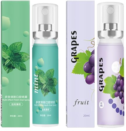 Frisches Mundspray, Spray für frischen Atem mit Früchten, fruchtiges Mundspray, erfrischendes Mundspray, frisches Mundspray mit Fruchtgeschmack