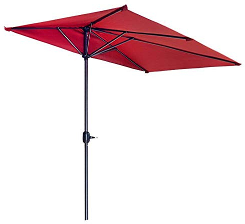 ASumPio Halber Gartensonnenschirm Für Die Wand, Quadratisch, 2,3 X 1,2 X Höhe 2,2 M, Für Terrasse/Balkon/Terrasse, Ohne Sockel, Faltbar (Rot)