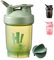 chongning Protein Shaker Bottle with Mixing Ball, 350ml Protein Powder Shaker Bottle, Leakproof Flip On Lid, Sports Gym Supplement Shaker Cup, Mini Water Bottle for Protein Shakes, BPA Free (Green)