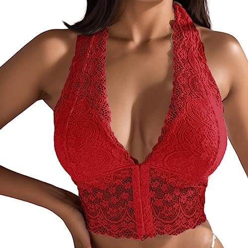 Durchsichtiger BH Damen Durchsichtiger Bra Ohne Gepolster Seamless Bustier Unlined Spitze Bustier Einfarbige Fitness Bra Tasche BH Kompressions Bralette